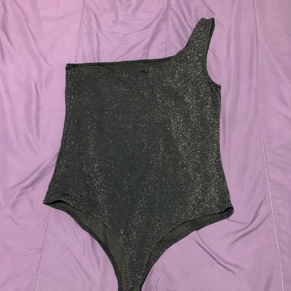 Dynamite Lurex One-Shoulder Bodysuit - Picture 3 of 6